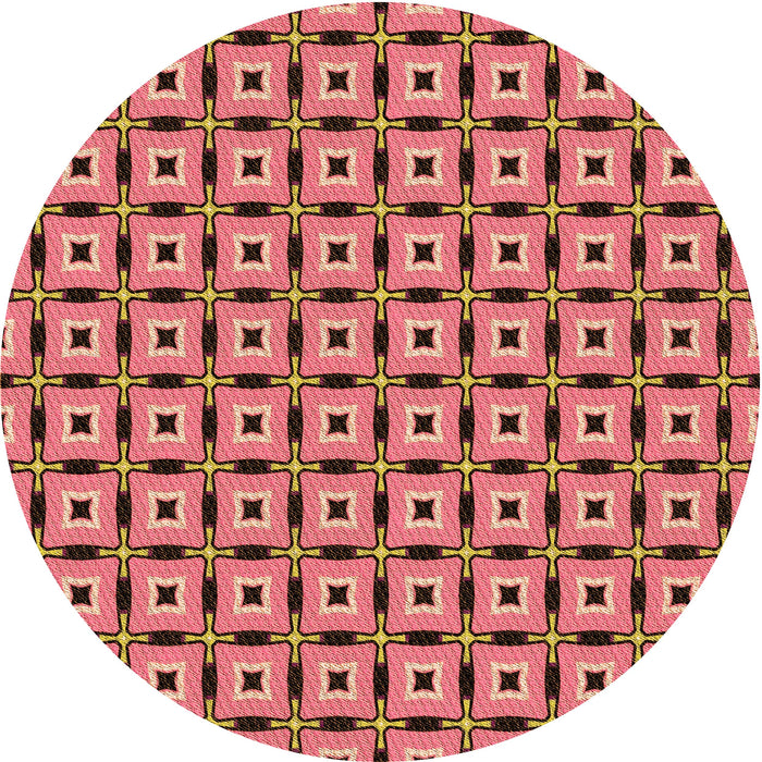 Square Patterned Orange Rug, pat2492org