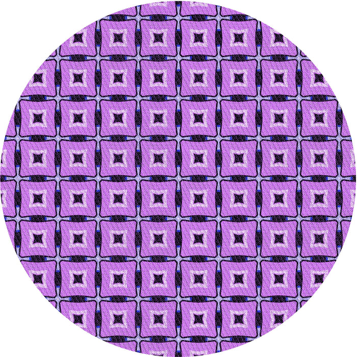 Square Patterned Violet Purple Rug, pat2492pur