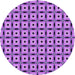 Square Patterned Violet Purple Rug, pat2492pur