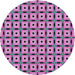 Sideview of Patterned Bright Lilac Purple Novelty Rug, pat2492