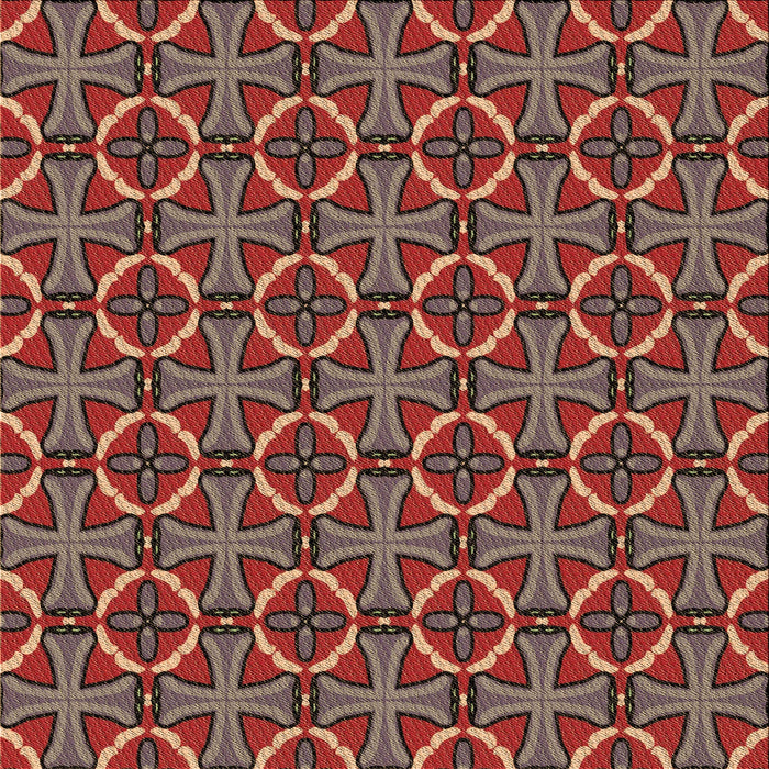 Round Patterned Dark Almond Brown Rug, pat2493brn