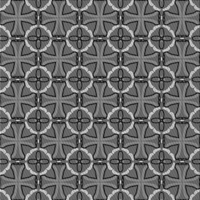 Round Patterned Gunmetal Gray Rug, pat2493gry