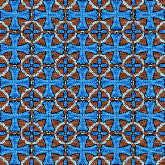 Round Patterned Red Brown Rug, pat2493lblu