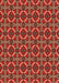 Patterned Tomato Red Rug, pat2493org