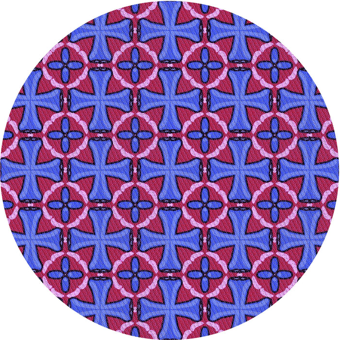 Square Machine Washable Transitional Light Slate Blue Rug in a Living Room, wshpat2493pur