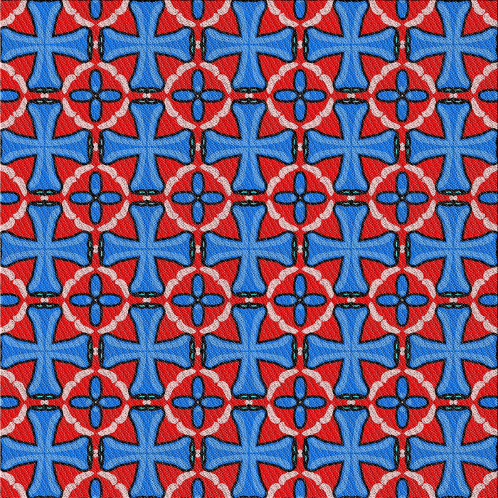 Square Patterned Iceberg Blue Modern Rug, pat2493