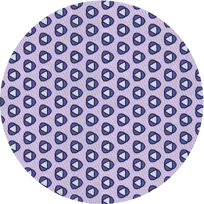 Square Patterned Deep Periwinkle Purple Rug, pat2494blu