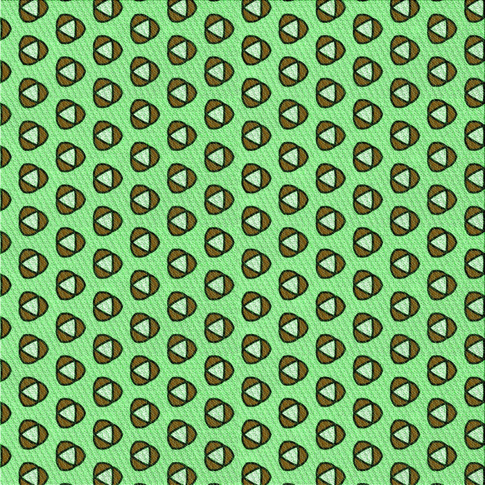 Round Patterned Green Rug, pat2494grn