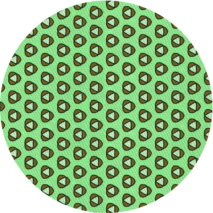 Square Patterned Green Rug, pat2494grn