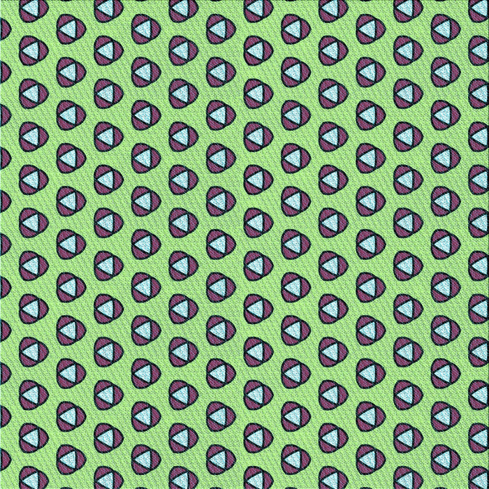 Round Patterned Pastel Green Rug, pat2494lblu