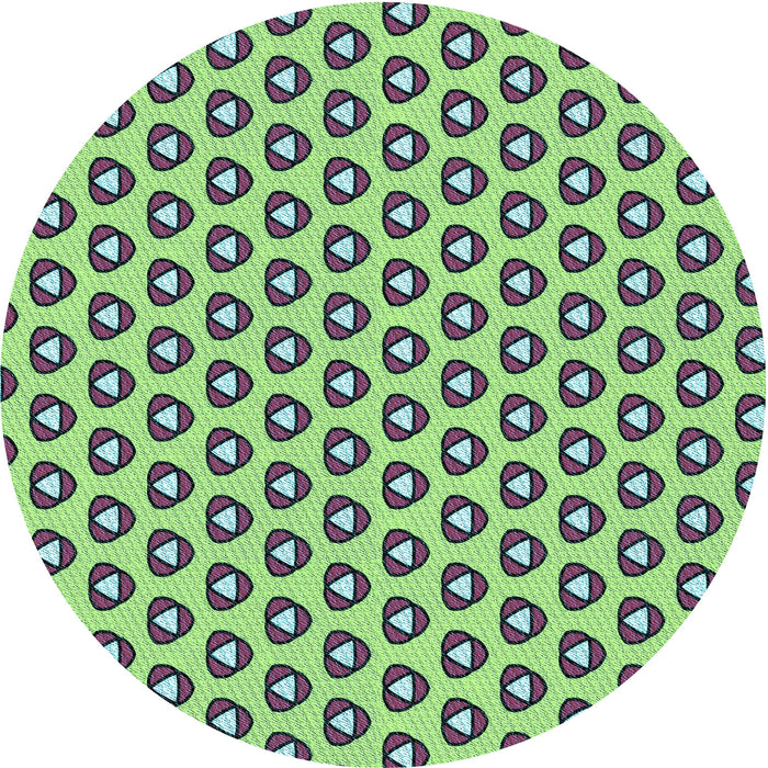 Square Patterned Pastel Green Rug, pat2494lblu