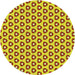 Square Patterned Yellow Rug, pat2494yw