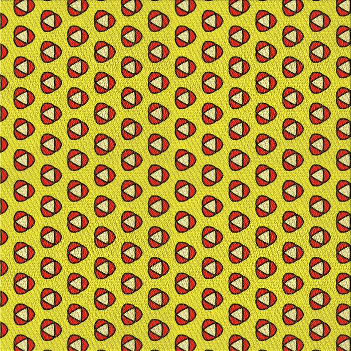 Round Patterned Yellow Rug, pat2494yw