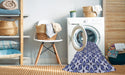 Machine Washable Transitional Deep Periwinkle Purple Rug in a Washing Machine, wshpat2495blu