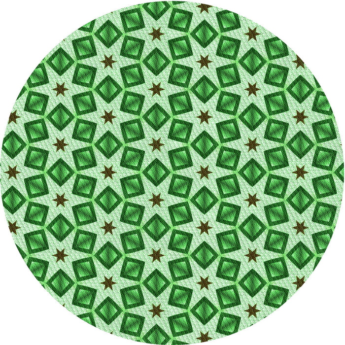 Square Patterned Forest Green Rug, pat2495grn