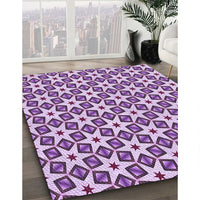 Patterned Blossom Pink Rug, pat2495pur