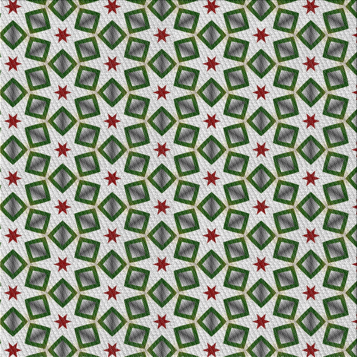 Square Patterned Gray Novelty Rug, pat2495