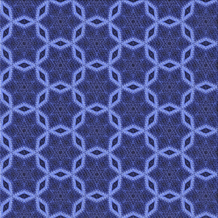 Round Patterned Denim Dark Blue Rug, pat2496blu