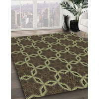 Patterned Milk Chocolate Brown Rug, pat2496brn