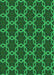 Machine Washable Transitional Deep Emerald Green Rug, wshpat2496grn