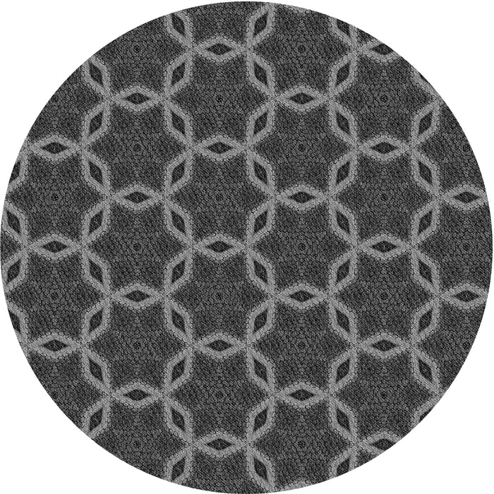 Square Patterned Platinum Gray Rug, pat2496gry