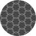 Square Patterned Platinum Gray Rug, pat2496gry