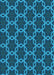 Patterned Deep Sky Blue Rug, pat2496lblu