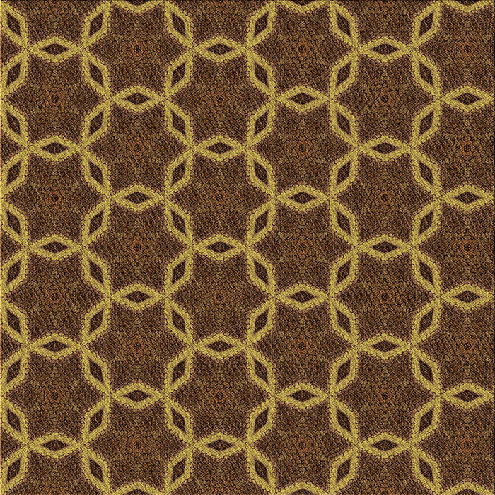 Round Patterned Red Rug, pat2496org