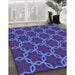 Patterned Light Slate Blue Rug in Family Room, pat2496pur