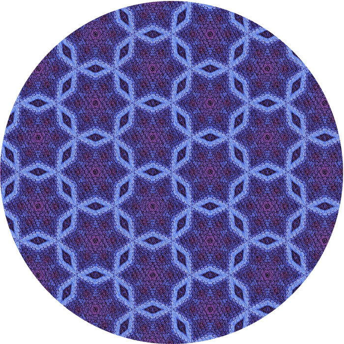 Square Patterned Light Slate Blue Rug, pat2496pur