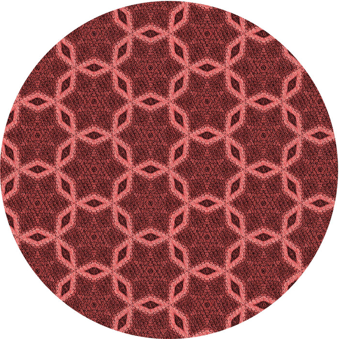 Square Patterned Red Rug, pat2496rd