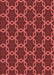 Machine Washable Transitional Red Rug, wshpat2496rd