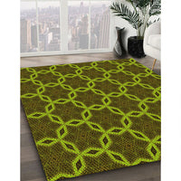 Patterned Pistachio Green Rug, pat2496yw