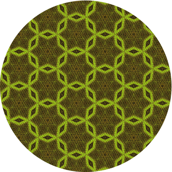 Square Patterned Pistachio Green Rug, pat2496yw