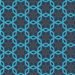 Square Patterned Deep-Sea Blue Novelty Rug, pat2496