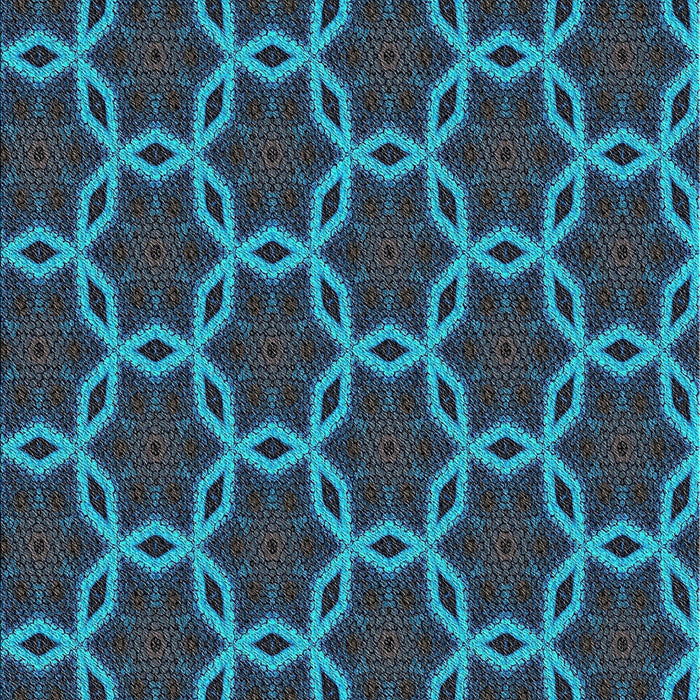 Patterned Deep-Sea Blue Novelty Rug, pat2496