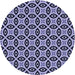 Square Patterned Blue Rug, pat2497blu