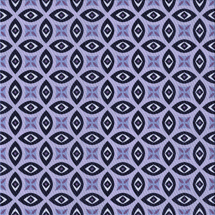 Round Patterned Blue Rug, pat2497blu