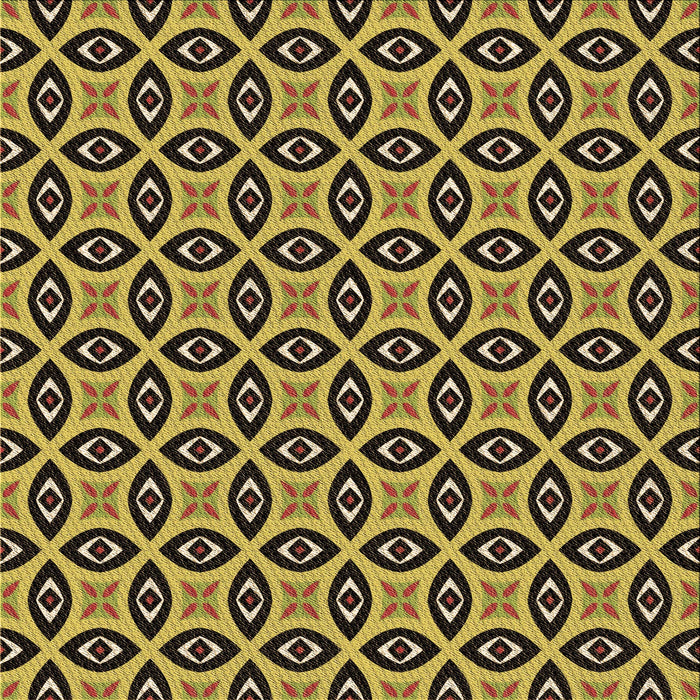 Round Patterned Golden Brown Yellow Rug, pat2497brn