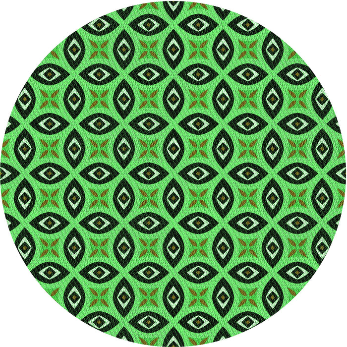 Square Machine Washable Transitional Dark Forest Green Rug in a Living Room, wshpat2497grn