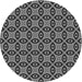 Square Patterned Charcoal Black Rug, pat2497gry