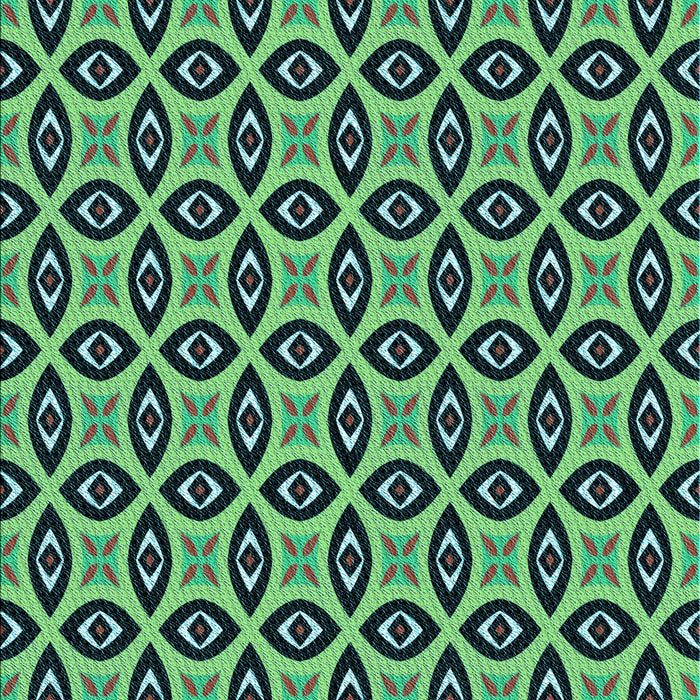 Patterned Green Rug, pat2497lblu