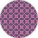 Square Patterned Violet Purple Rug, pat2497pur