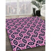 Machine Washable Transitional Violet Purple Rug in a Family Room, wshpat2497pur