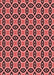 Machine Washable Transitional Deep Red Rug, wshpat2497rd