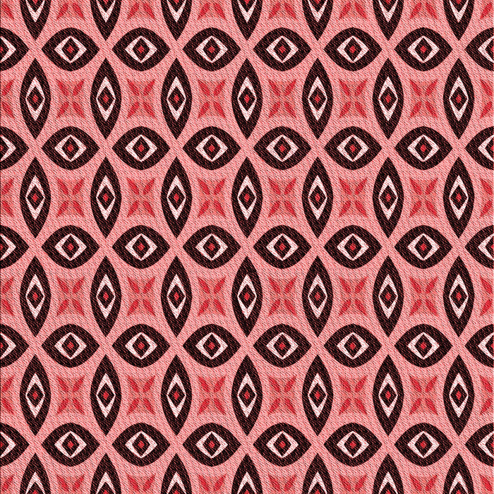 Patterned Deep Red Rug, pat2497rd