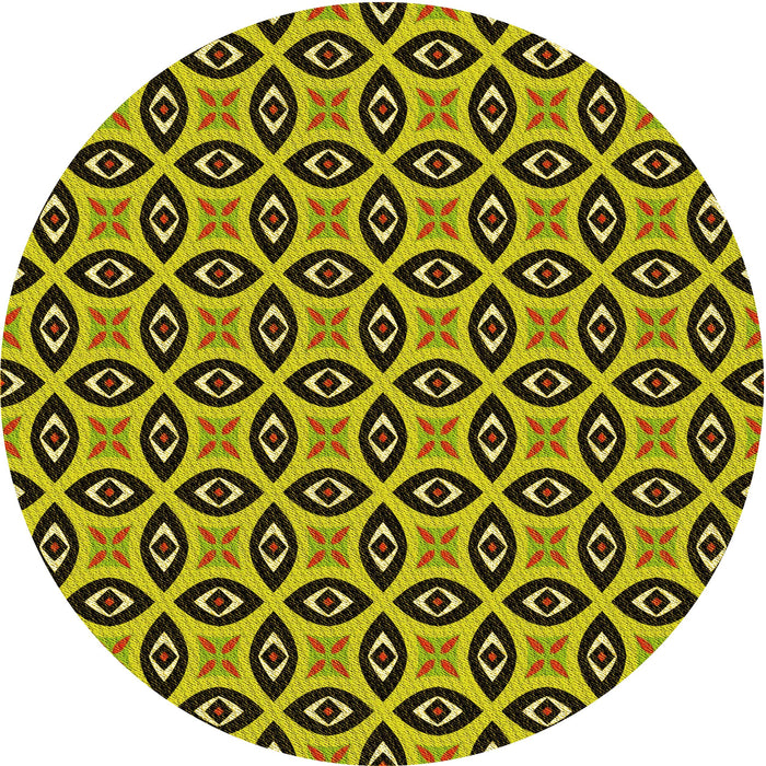 Square Patterned Bakers Brown Rug, pat2497yw