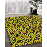 Patterned Bakers Brown Rug, pat2497yw