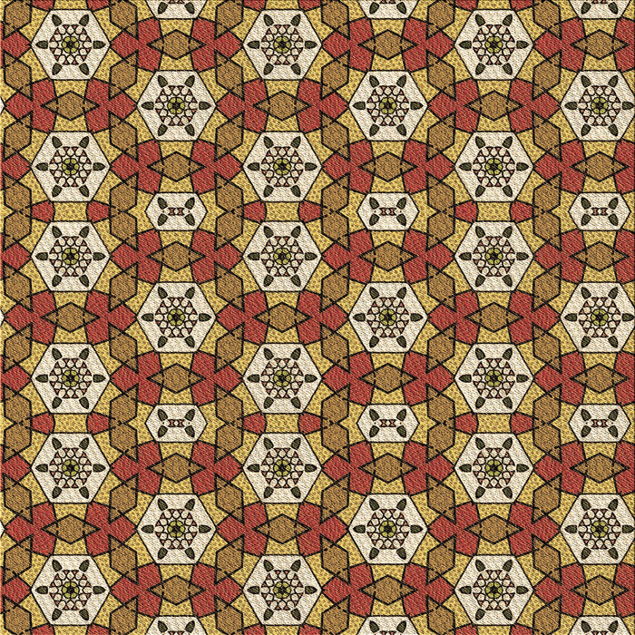 Round Patterned Red Brown Rug, pat2498brn