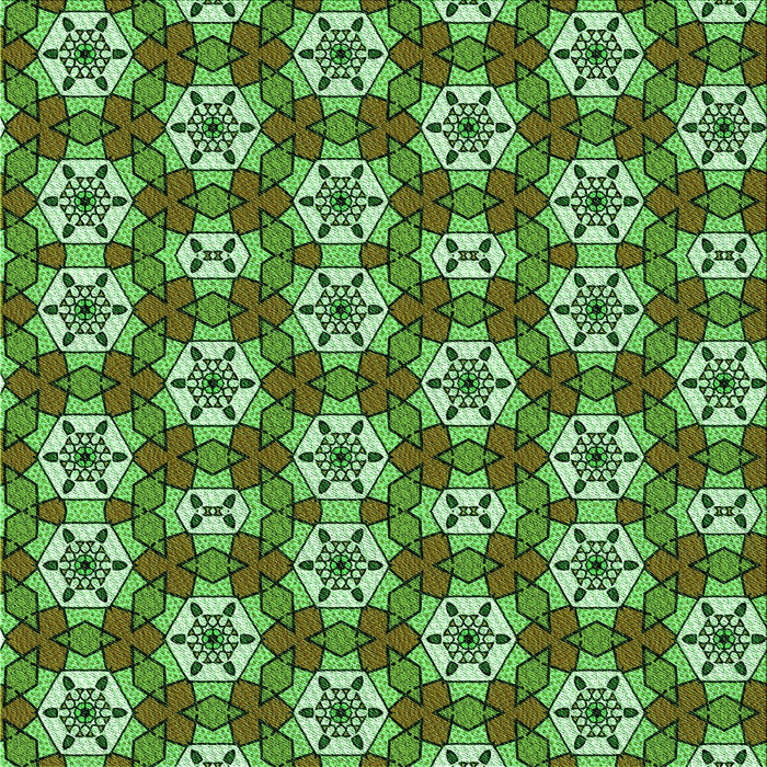 Round Machine Washable Transitional Green Rug, wshpat2498grn